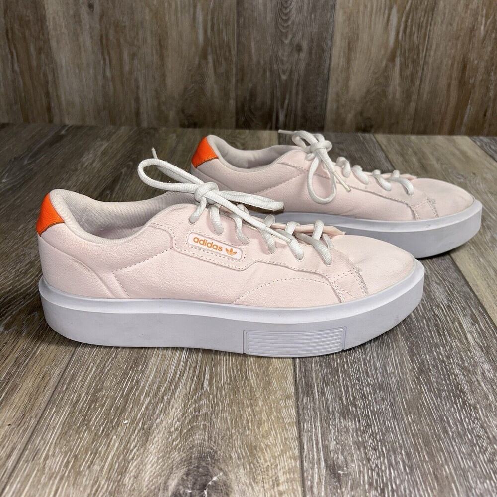 Adidas Originals Womens US Size 8 Pink Orange Super Sleek Platform Sneaker Shoes
